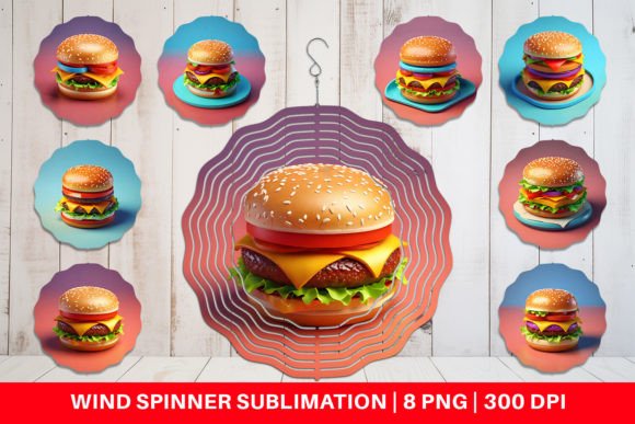Crafting Motion: The Art of the Wind Spinner 3D Burger Design