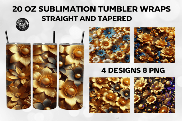 Creating Stunning Drinkware with the 3D Aconite Flowers Tumbler Wrap 20oz PNG