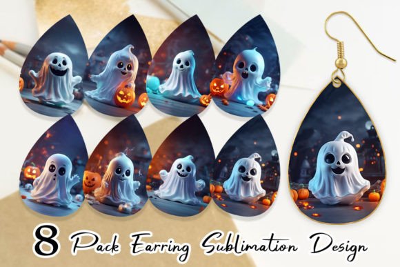 Earring 3D Ghost Halloween: Elevating Sublimation Crafts with Spooky Style