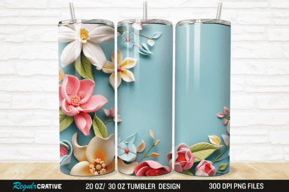 Elevate Designs with 3D Flower Clay Craft Flowers Tumbler