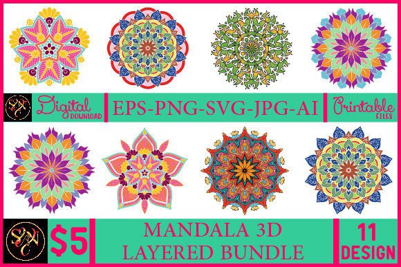 Elevate Designs with Mandala 3D Layered Bundle