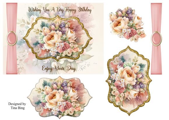 Elevate Your Paper Crafts with the Bouquet Frame 3D Decoupage Design