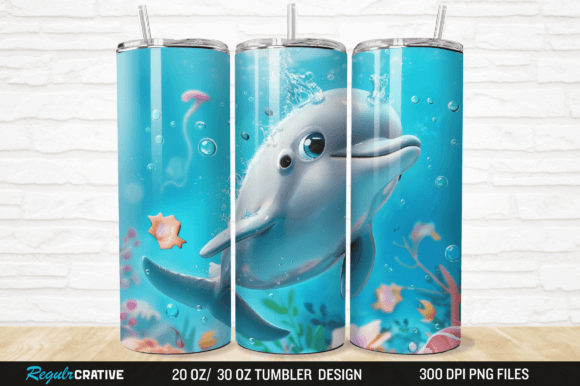 Evaluating the 3D Cute Dolphin Tumbler Wrap for 20 and 30 Oz Sublimation Projects
