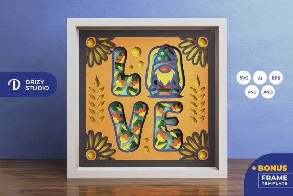 Evaluating the Spring LOVE Gnome 3D Shadow Box Template
