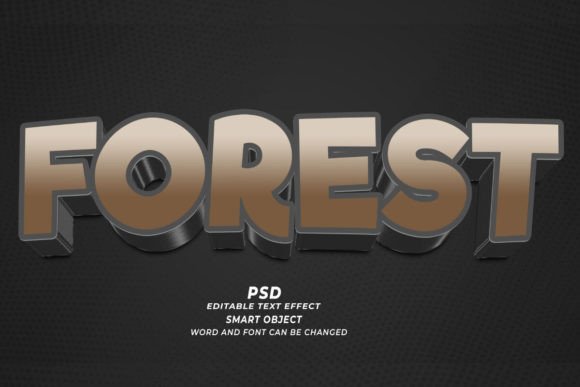 Forest PSD 3D Editable Text Effect Guide