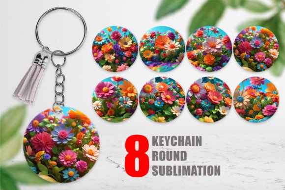 Keychain 3D Summer Flowers: Design Guide