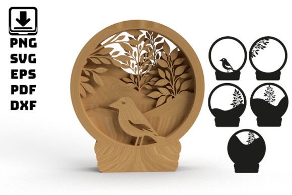 Layered 3D Bird Deco SVG Guide