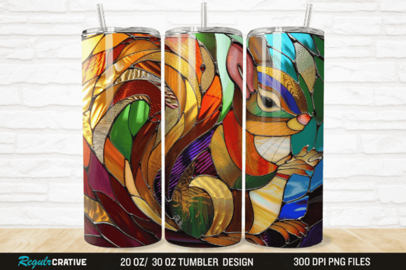 Mastering the 3D Stained Glass Squirrel Tumbler Wrap for High-Quality Sublimation Projects