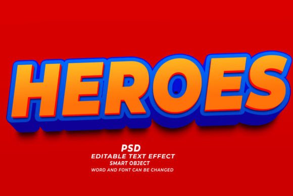 Mastering Visual Impact with Heroes PSD 3D Editable Text Effect