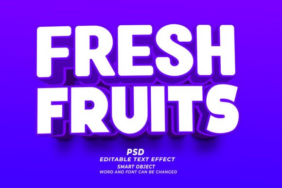 Strategic Visual Communication with Frsh Fruits PSD 3D Editable Text Effect