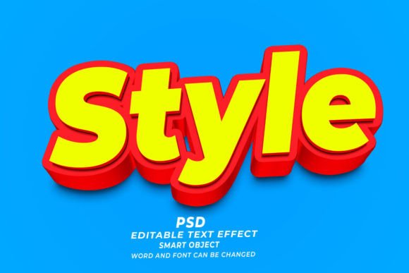 Style PSD 3D Editable Text Effect