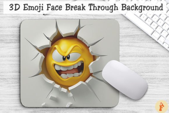 Understanding 3D Emoji Face Break Through Backgrounds: A Guide to Modern Digital Art and Sublimation Design