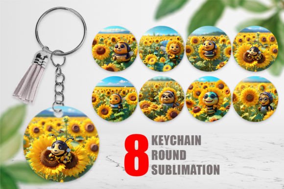 Unlocking Creativity: A Guide to the 3D Cute Bee Sunflower Keychain Design for Sublimation Crafters